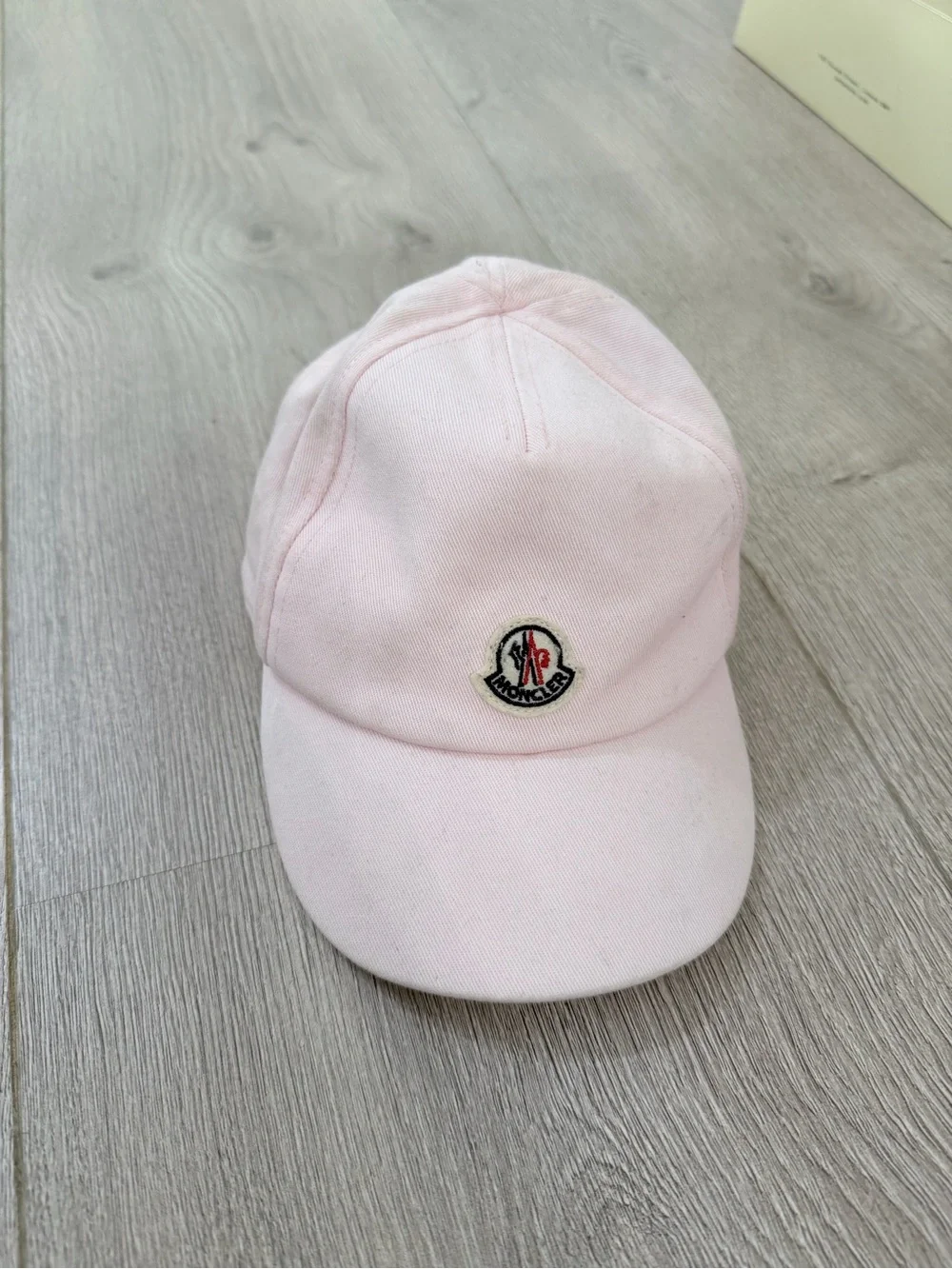 Moncler Kids Light Pink Logo Baseball Cap
